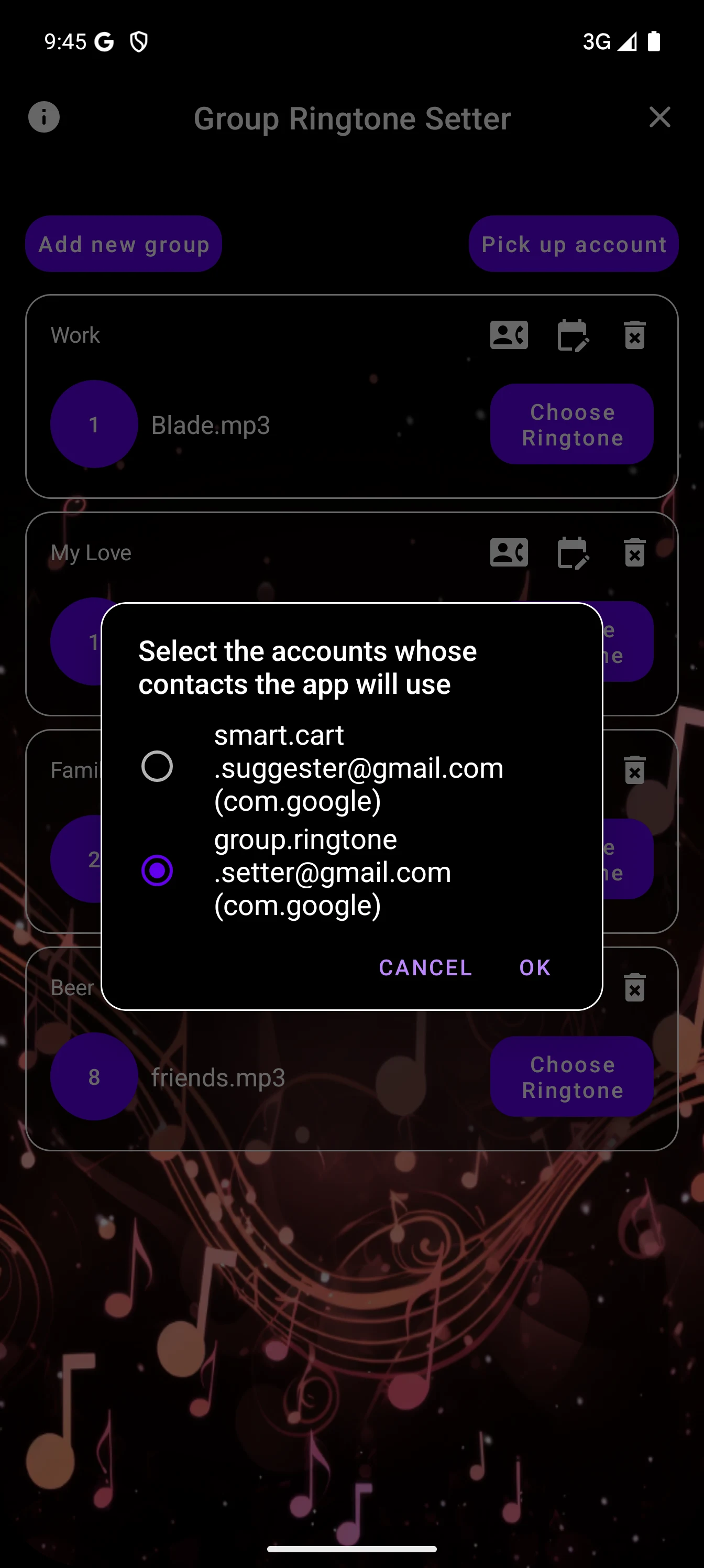 Group Ringtone Setter screenshot