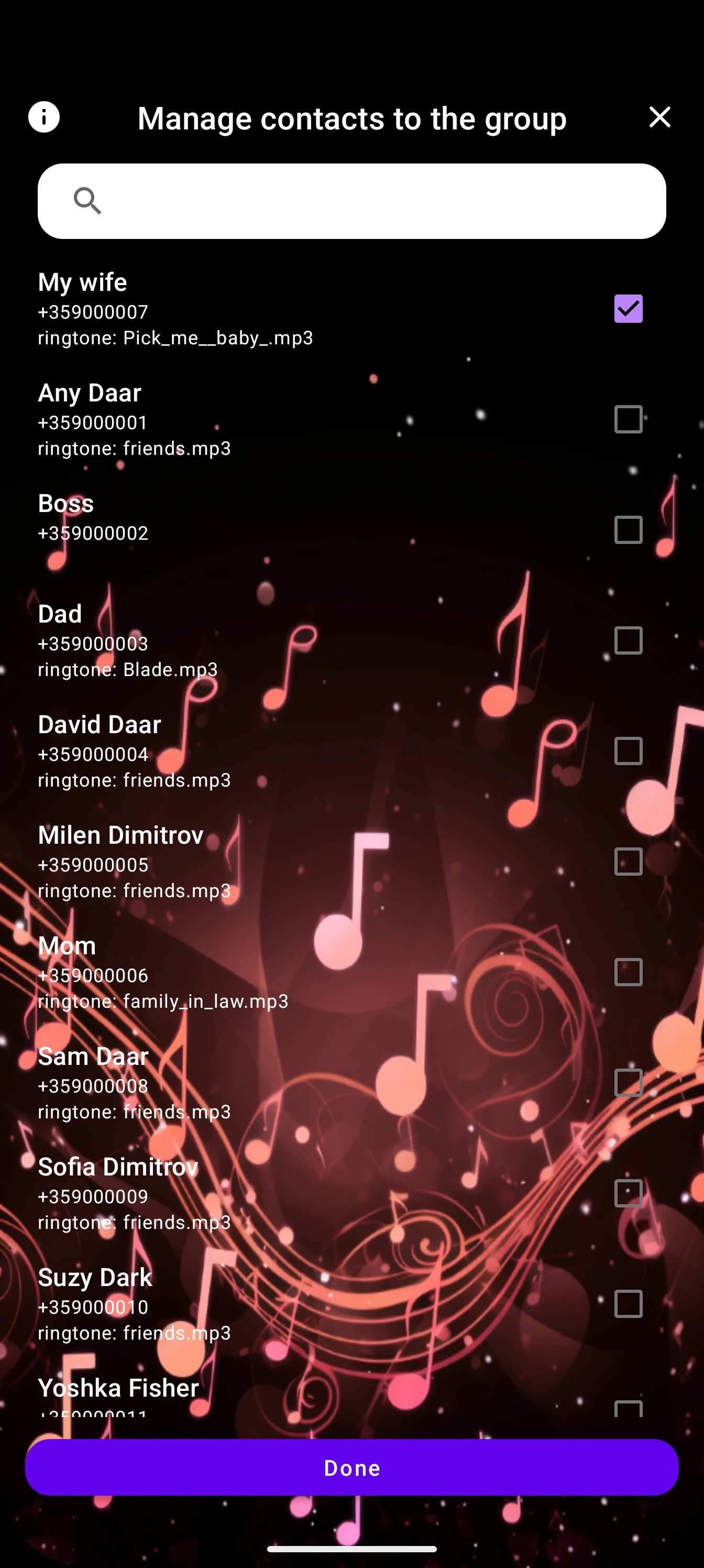 Group Ringtone Setter screenshot